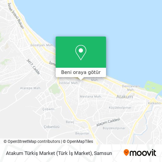 Atakum Türkiş Market (Türk İş Market) harita