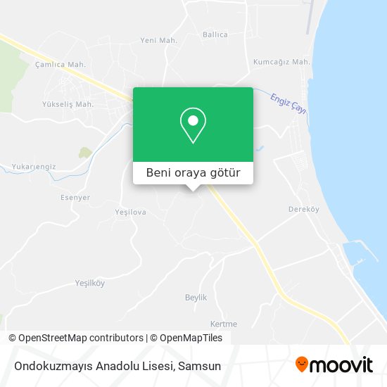 Ondokuzmayıs Anadolu Lisesi harita