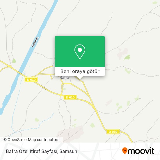 Bafra Özel İtiraf Sayfası harita