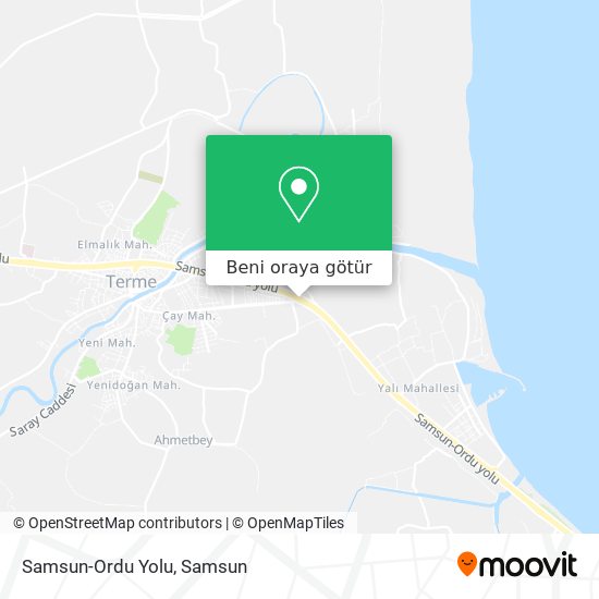 Samsun-Ordu Yolu harita