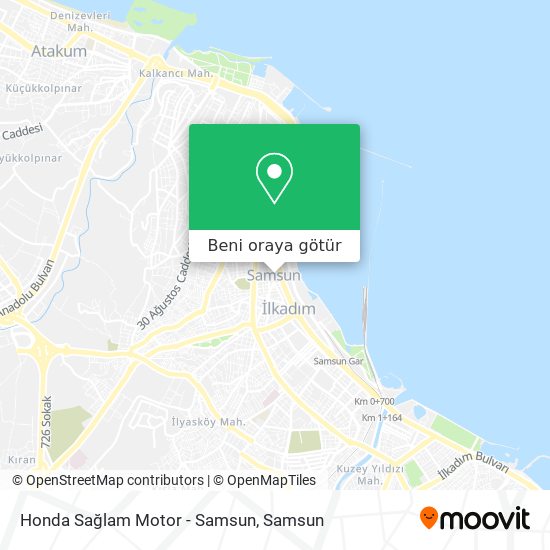 Honda Sağlam Motor - Samsun harita