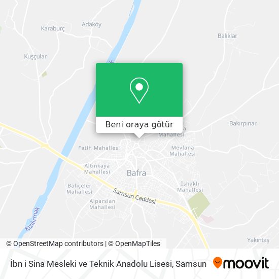 İbn i Sina Mesleki ve Teknik Anadolu Lisesi harita