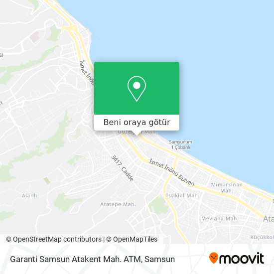 Garanti Samsun Atakent Mah. ATM harita