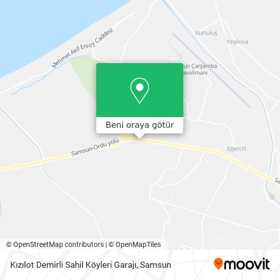 Kızılot Demirli Sahil Köyleri Garajı harita