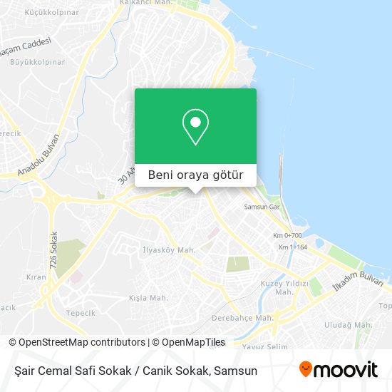 Şair Cemal Safi Sokak / Canik Sokak harita