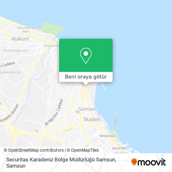 Securitas Karadeniz Bölge Müdürlüğü Samsun harita