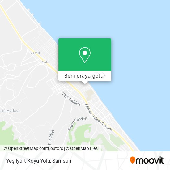 Yeşilyurt Köyü Yolu harita