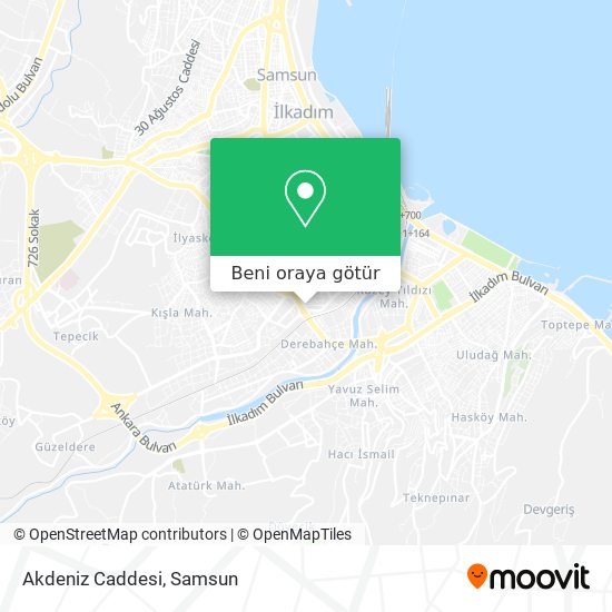 Akdeniz Caddesi harita