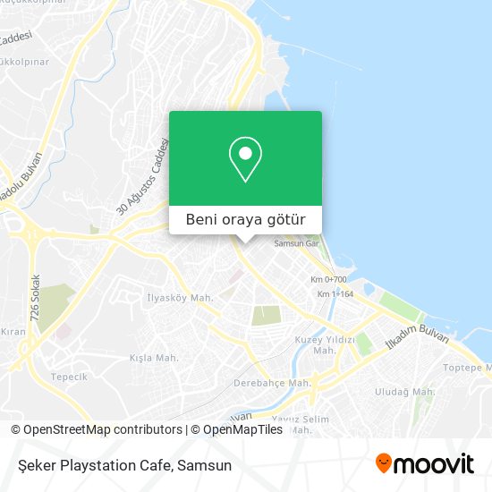 Şeker Playstation Cafe harita