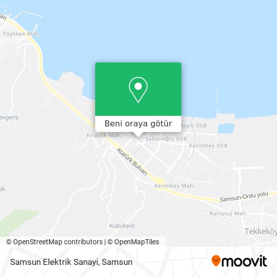 Samsun Elektrik Sanayi harita