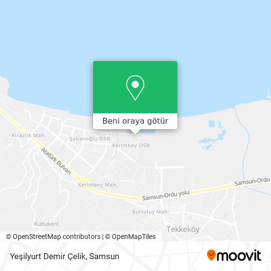 Yeşilyurt Demir Çelik harita