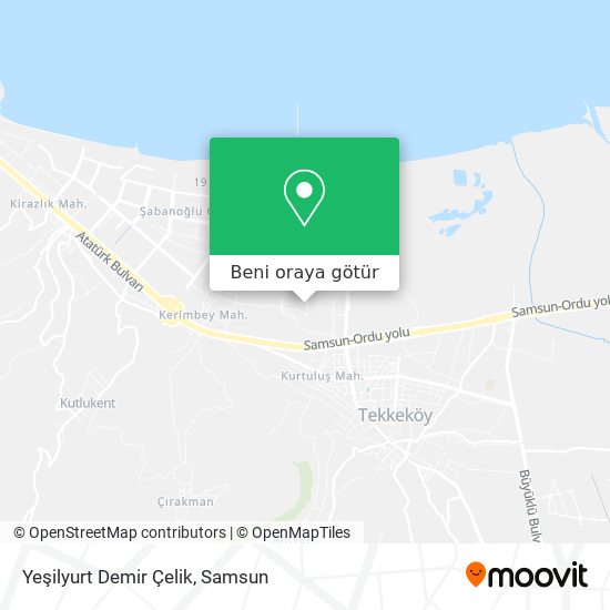 Yeşilyurt Demir Çelik harita