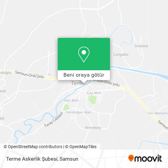 Terme Askerlik Şubesi harita