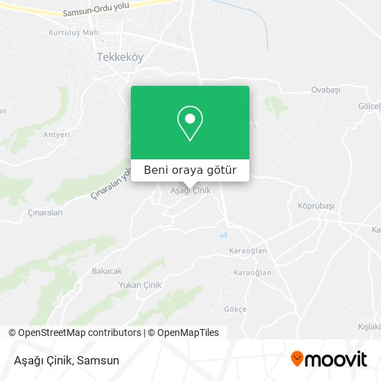 Aşağı Çinik harita