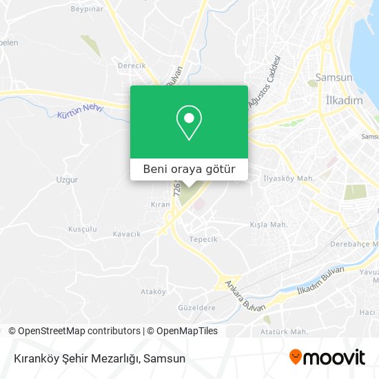 Kıranköy Şehir Mezarlığı harita