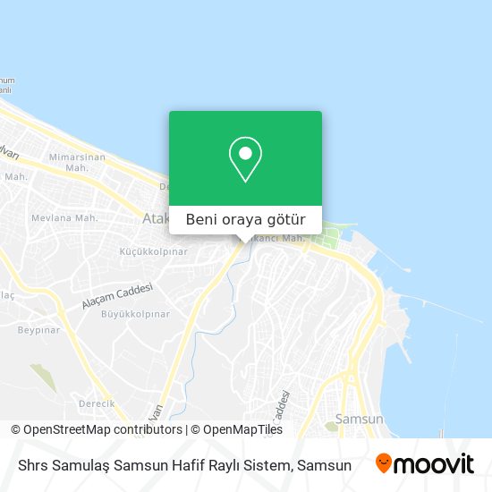 Shrs Samulaş Samsun Hafif Raylı Sistem harita