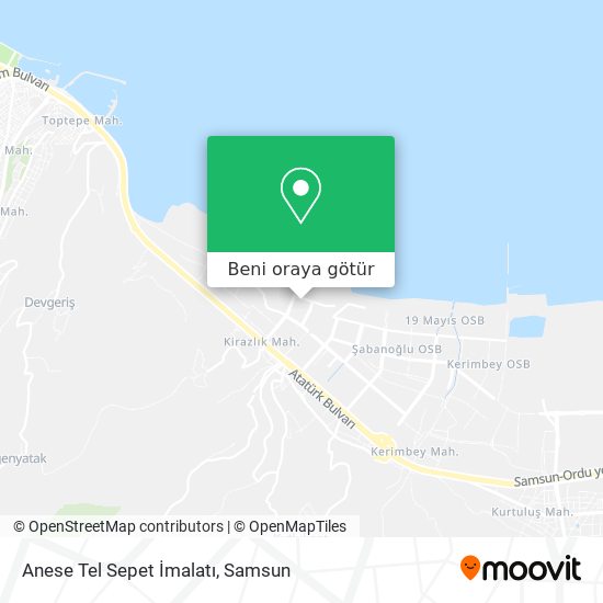 Anese Tel Sepet İmalatı harita