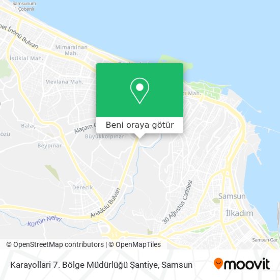 Karayollari 7. Bölge Müdürlüğü Şantiye harita