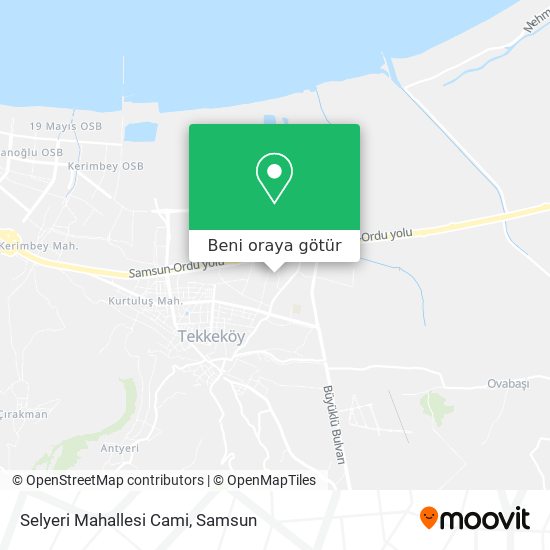 Selyeri Mahallesi Cami harita