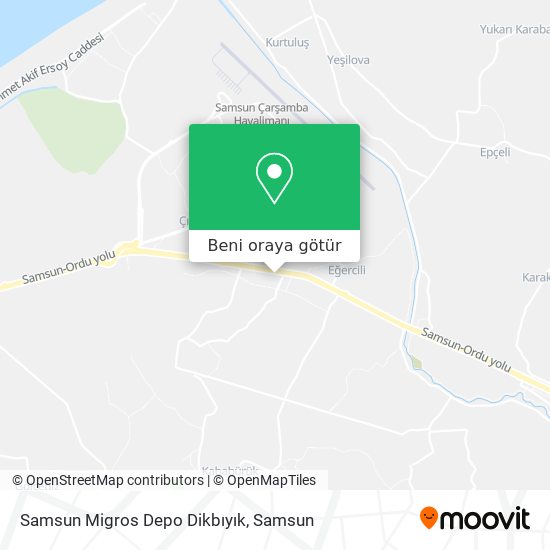 Samsun Migros Depo Dikbıyık harita