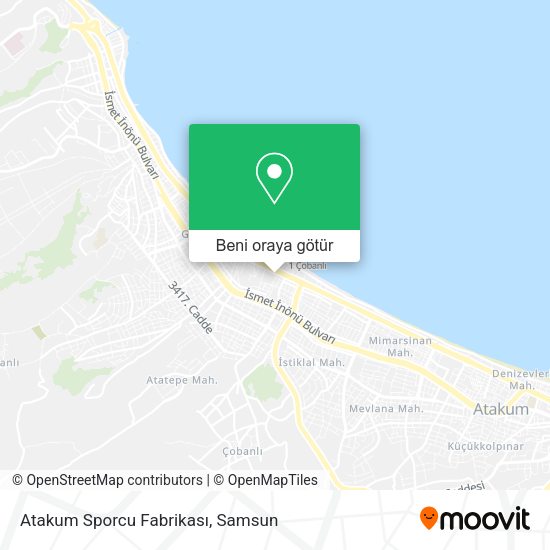 Atakum Sporcu Fabrikası harita