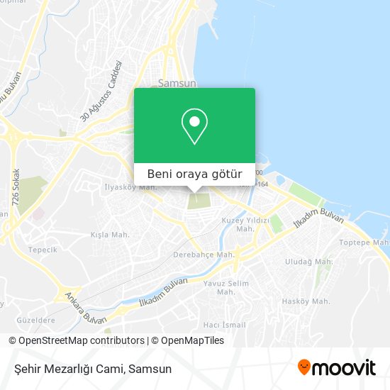Şehir Mezarlığı Cami harita