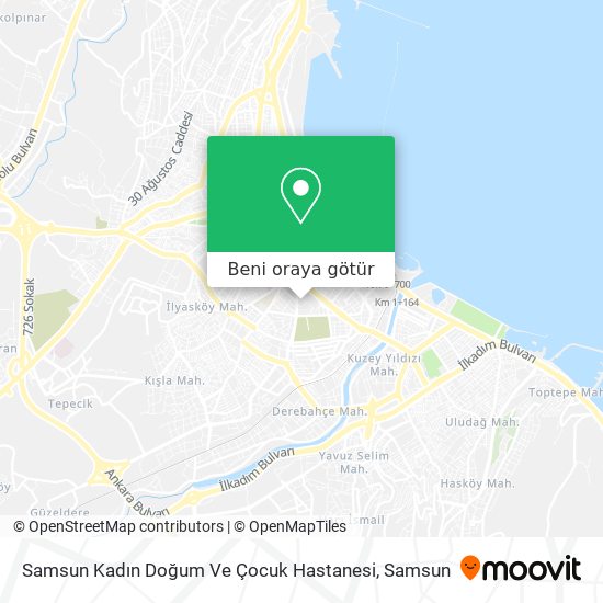 Samsun Kadın Doğum Ve Çocuk Hastanesi harita