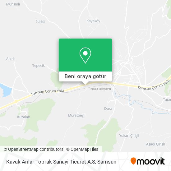 Kavak Arılar Toprak Sanayi Ticaret A.S harita