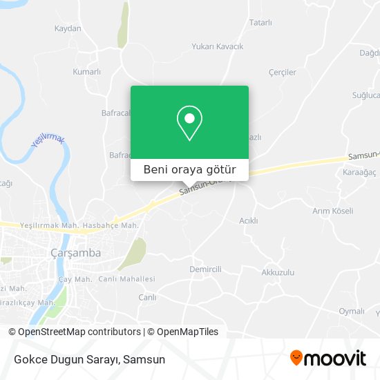Gokce Dugun Sarayı harita