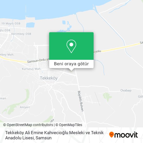 Tekkeköy Ali Emine Kahvecioğlu Mesleki ve Teknik Anadolu Lisesi harita