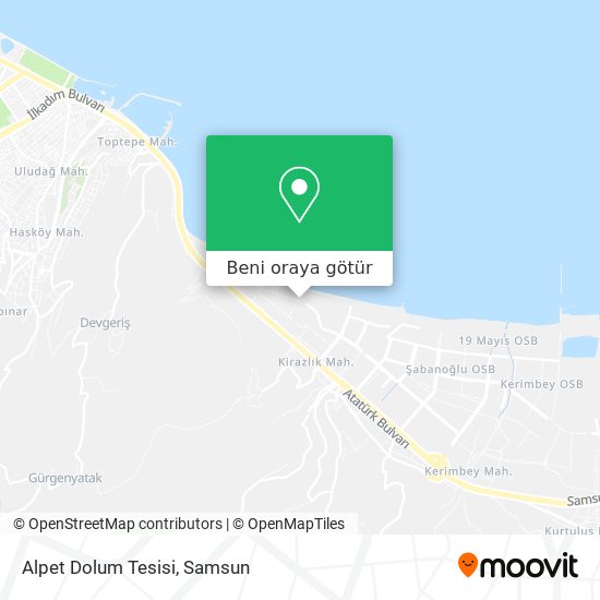 Alpet Dolum Tesisi harita