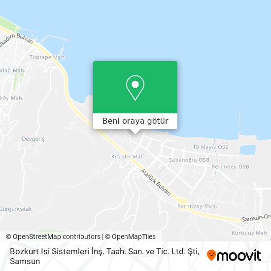 Bozkurt Isi Sistemleri İnş. Taah. San. ve Tic. Ltd. Şti harita