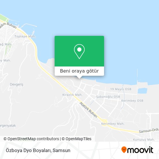 Özboya Dyo Boyaları harita