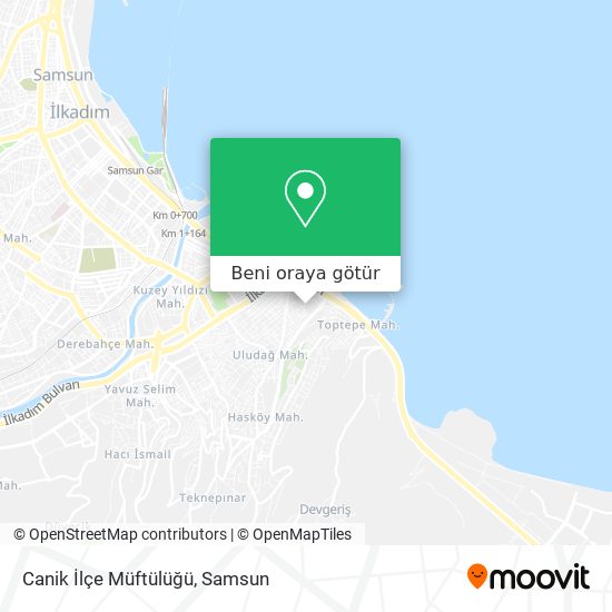 Canik İlçe Müftülüğü harita