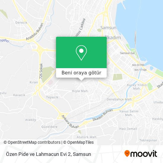 Özen Pide ve Lahmacun Evi 2 harita