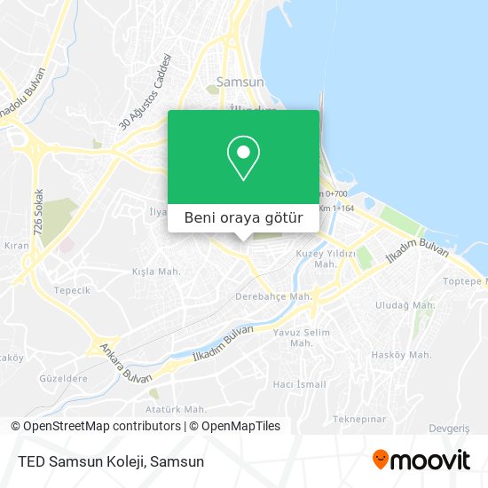 TED Samsun Koleji harita