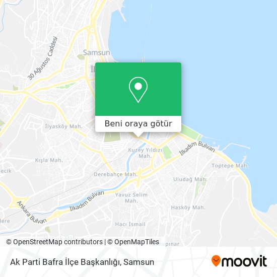 Ak Parti Bafra İlçe Başkanlığı harita