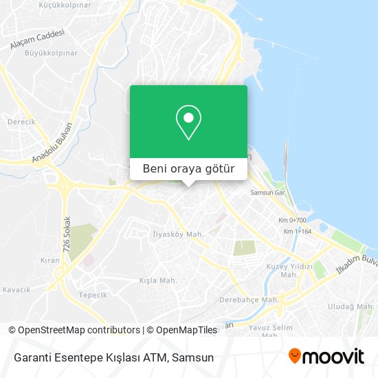 Garanti Esentepe Kışlası ATM harita
