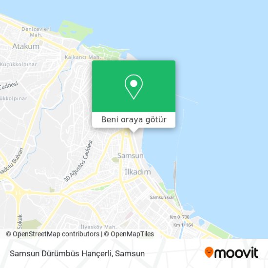 Samsun Dürümbüs Hançerli harita