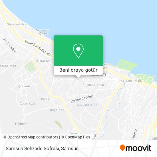 Samsun Şehzade Sofrası harita