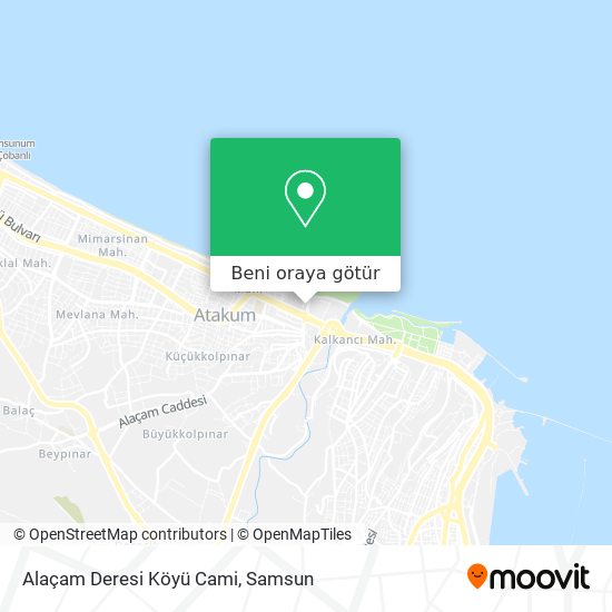 Alaçam Deresi Köyü Cami harita