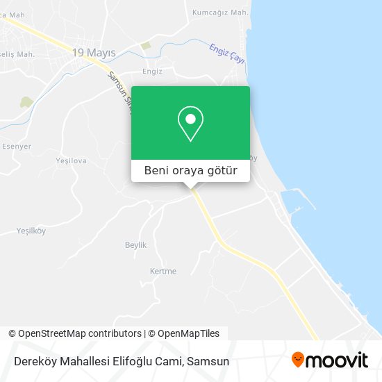 Dereköy Mahallesi Elifoğlu Cami harita