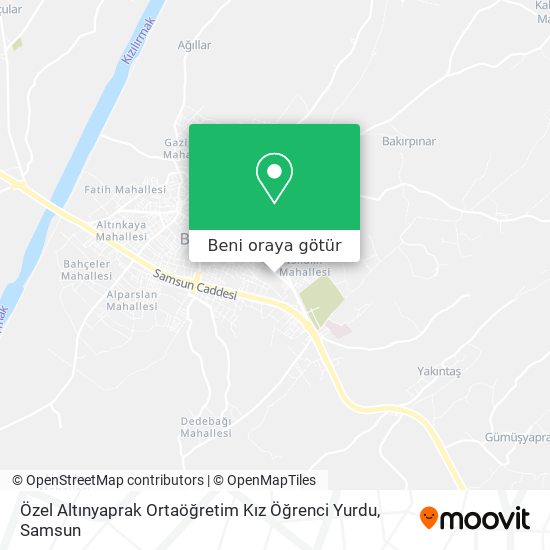 Özel Altınyaprak Ortaöğretim Kız Öğrenci Yurdu harita