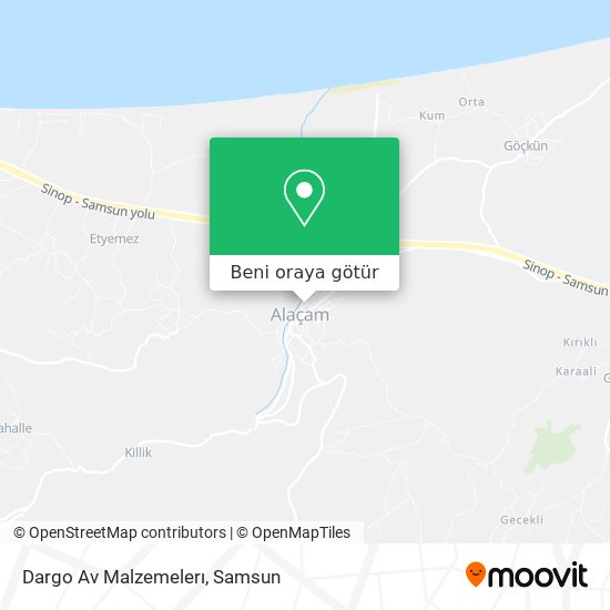 Dargo Av Malzemelerı harita