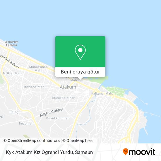 Kyk Atakum Kız Öğrenci Yurdu harita