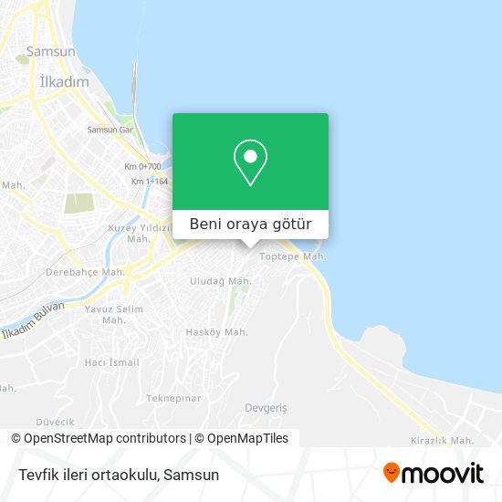 Tevfik ileri ortaokulu harita