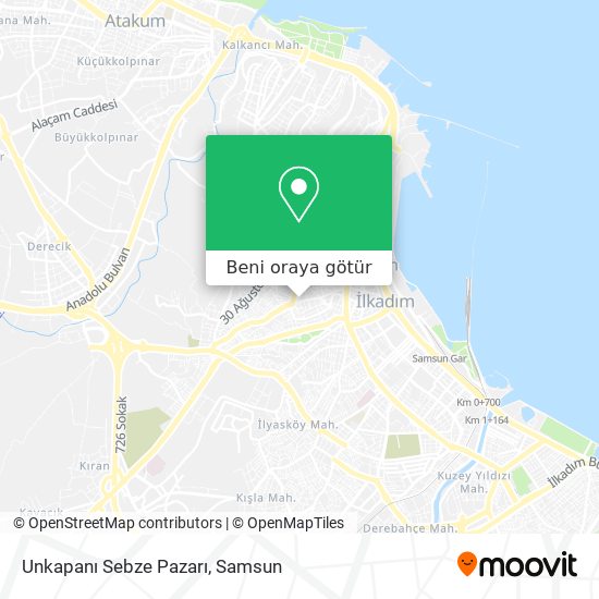 Unkapanı Sebze Pazarı harita