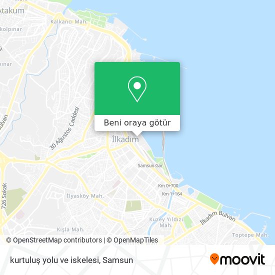 kurtuluş yolu ve iskelesi harita