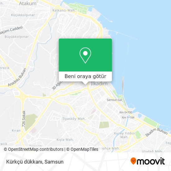 Kürkçü dükkanı harita