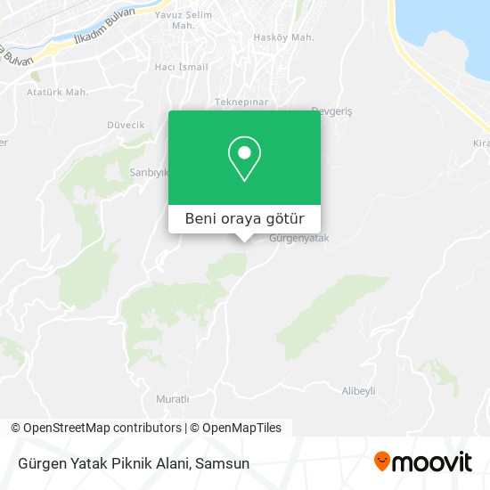 Gürgen Yatak Piknik Alani harita